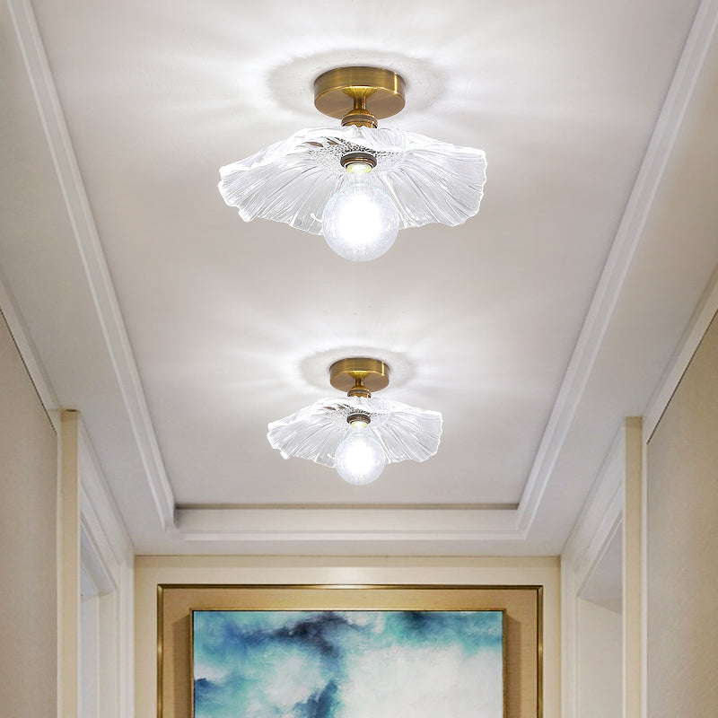 New Modern Prismatic Glass Flush Light Fixtures Blossoms Flush Mount with Shape