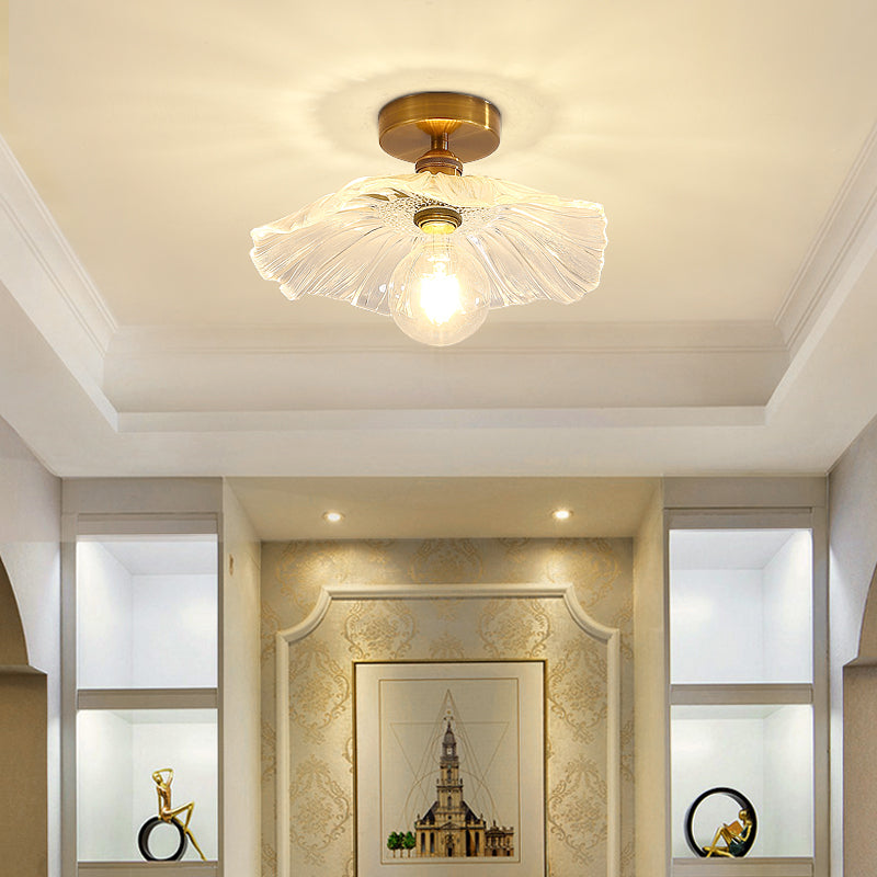 New Modern Prismatic Glass Flush Light Fixtures Blossoms Flush Mount with Shape