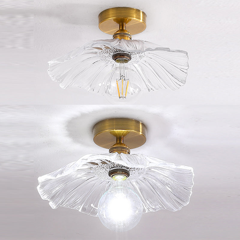New Modern Prismatic Glass Flush Light Fixtures Blossoms Flush Mount with Shape