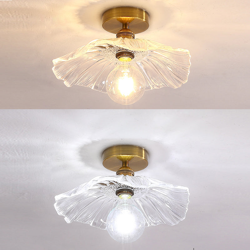 New Modern Prismatic Glass Flush Light Fixtures Blossoms Flush Mount with Shape