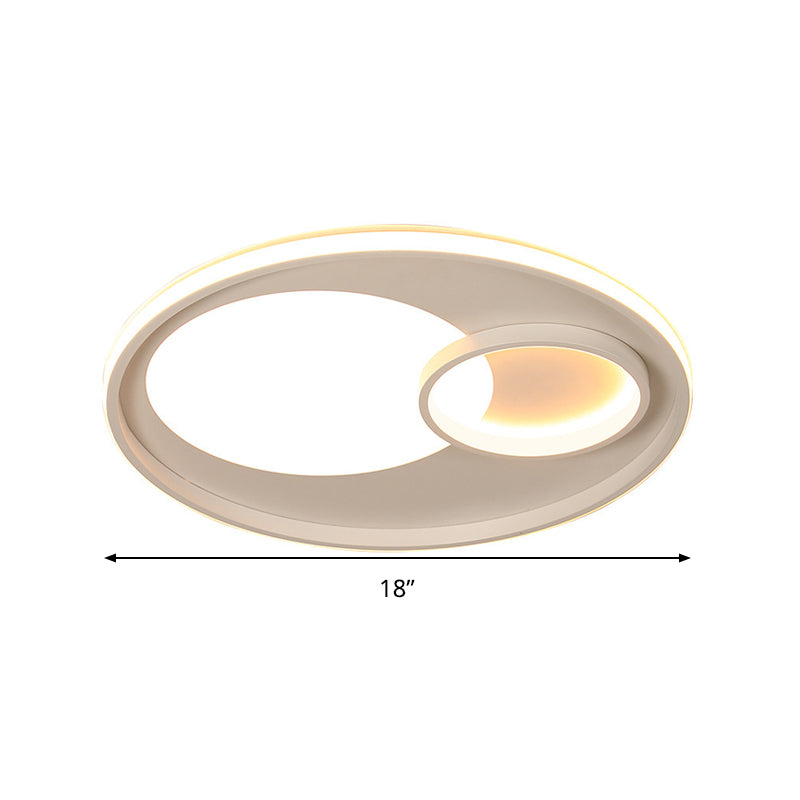 Lampada da incasso circolare in acrilico da 18"/21,5" Lampada da soffitto modernista a LED bianca in luce calda/bianca/Dimmerazione continua con telecomando