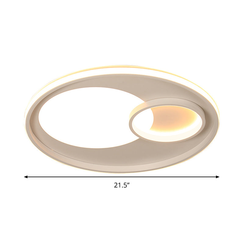 Lampada da incasso circolare in acrilico da 18"/21,5" Lampada da soffitto modernista a LED bianca in luce calda/bianca/Dimmerazione continua con telecomando