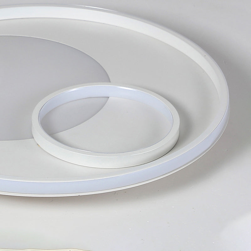 Lampada da incasso circolare in acrilico da 18"/21,5" Lampada da soffitto modernista a LED bianca in luce calda/bianca/Dimmerazione continua con telecomando