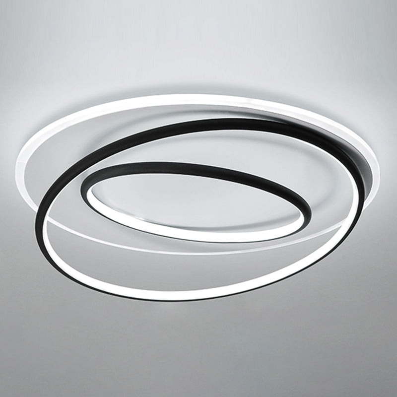 Linear Iron LED Flush Mount Modern Style 3-Light Ceiling Light Fixture for Bedroom