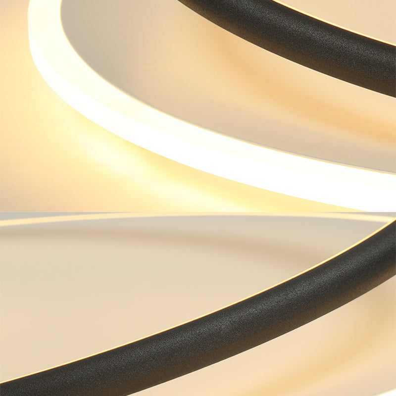 Linear Iron LED Flush Mount Modern Style 3-Light Ceiling Light Fixture for Bedroom