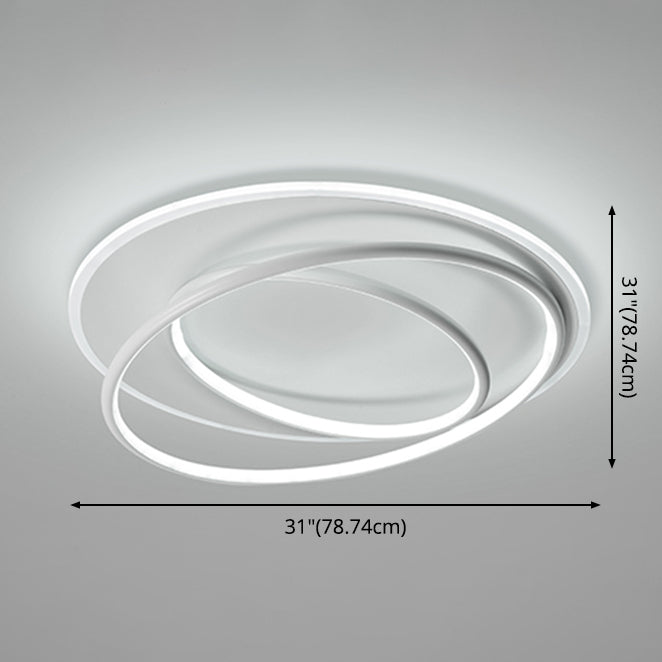 Linear Iron LED Flush Mount Modern Style 3-Light Ceiling Light Fixture for Bedroom