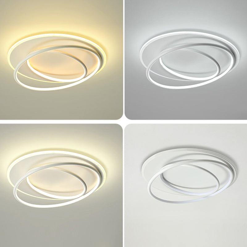 Linear Iron LED Flush Mount Modern Style 3-Light Ceiling Light Fixture for Bedroom