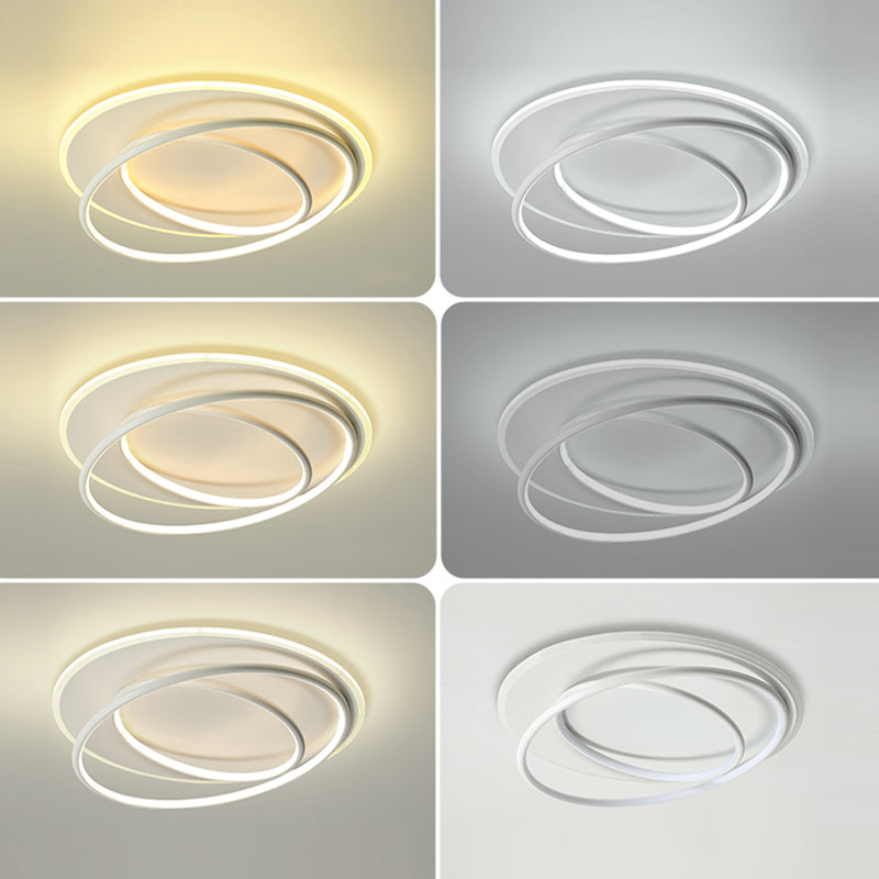 Linear Iron LED Flush Mount Modern Style 3-Light Ceiling Light Fixture for Bedroom