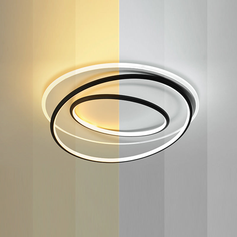 Linear Iron LED Flush Mount Modern Style 3-Light Ceiling Light Fixture for Bedroom