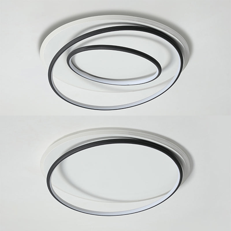 Linear Iron LED Flush Mount Modern Style 3-Light Ceiling Light Fixture for Bedroom