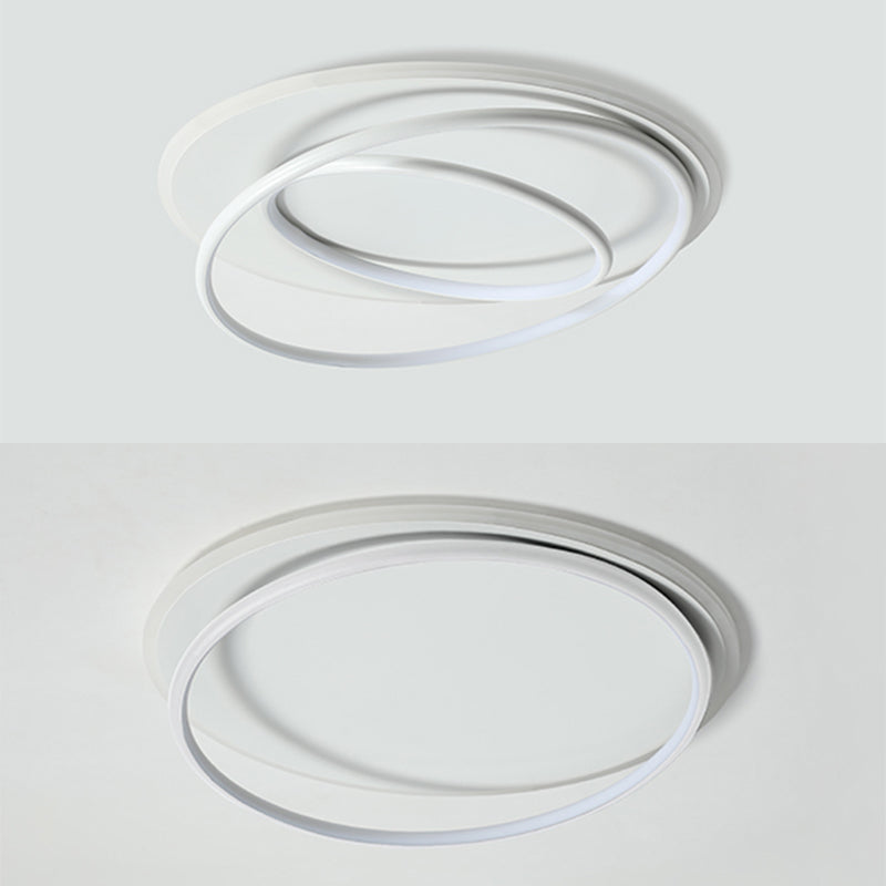 Linear Iron LED Flush Mount Modern Style 3-Light Ceiling Light Fixture for Bedroom