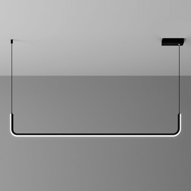 Tube Hanging Island Lights Fills d'éclairage de lustre en aluminium ultra-contemporain pour le restaurant