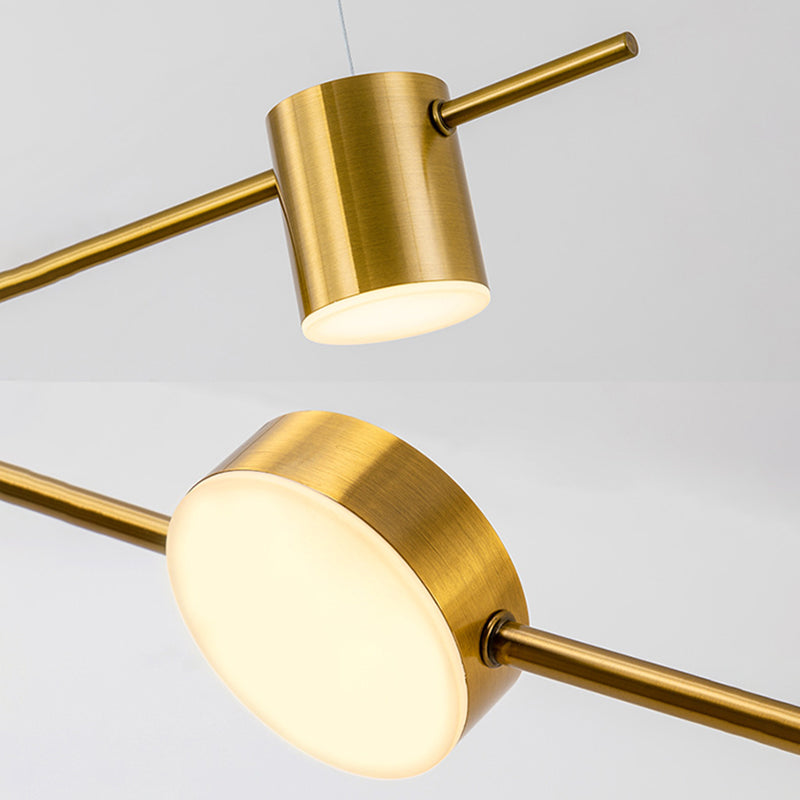 Luci a sospensione dell'isola cilindro Ultra-Contemporanea Isola Acrilico Luci a sospensione per ristorante