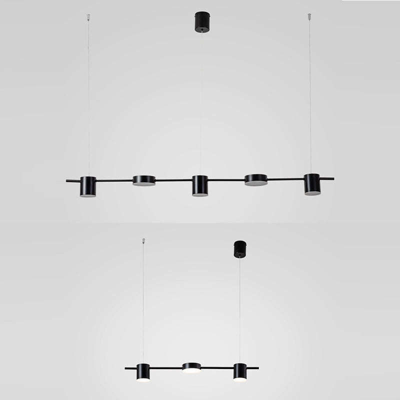 Luci a sospensione dell'isola cilindro Ultra-Contemporanea Isola Acrilico Luci a sospensione per ristorante