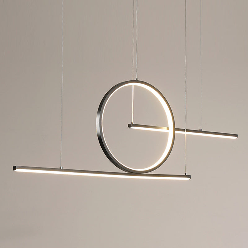 Ring Island Lighting Fixtures Aluminum Minimalism Pendant Lighting Fixtures for Restaurant