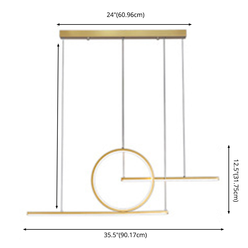 Ring Island Lighting Fixtures Aluminum Minimalism Pendant Lighting Fixtures for Restaurant