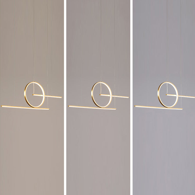 Ring Island Lighting Fixtures Aluminum Minimalism Pendant Lighting Fixtures for Restaurant