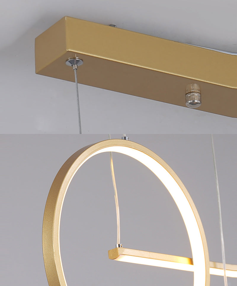 Ring Island Lighting Fixtures Aluminum Minimalism Pendant Lighting Fixtures for Restaurant