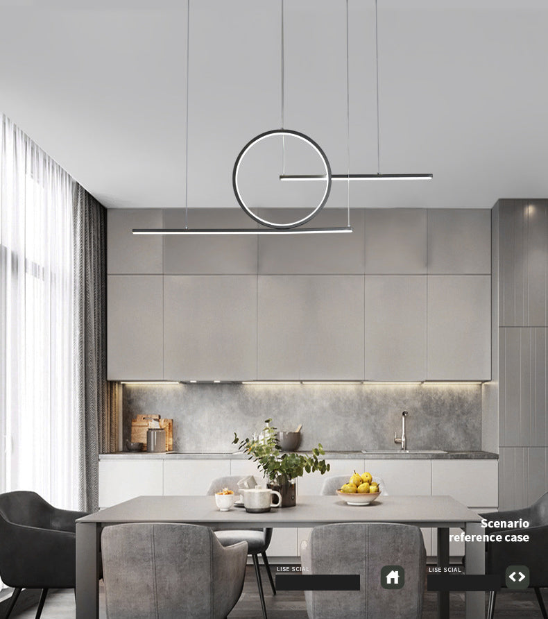 Ring Island Lighting Fixtures Aluminum Minimalism Pendant Lighting Fixtures for Restaurant