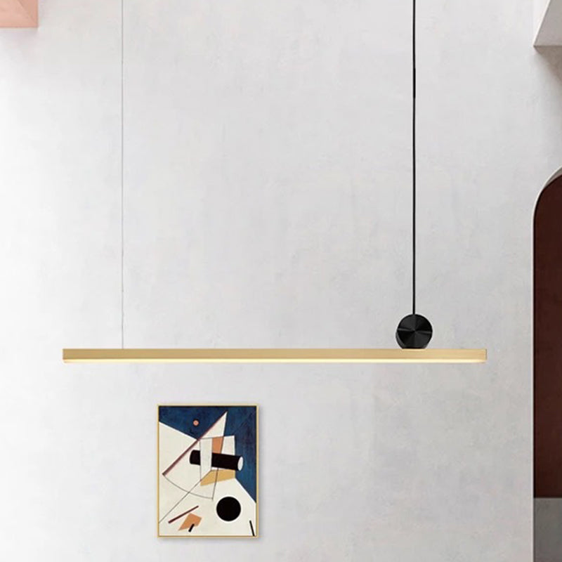 Linear Island Chandelier Lights Simplicity Acrylic Chandelier Lighting Fixtures for Dining Table