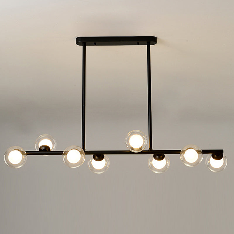 Orb Dinning Room Island Lighting Fixture Glass Contemporary-Style Island Chandelier Light