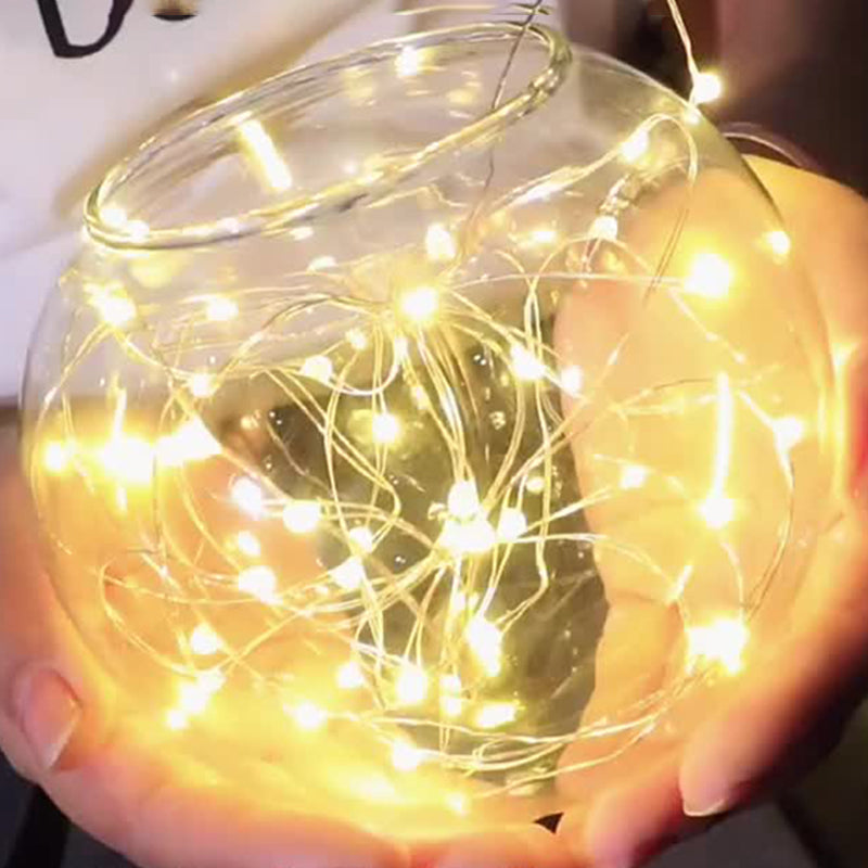 Decorative LED String Light Glass Wall Lamp with Gooseneck for Bedroom Living Room