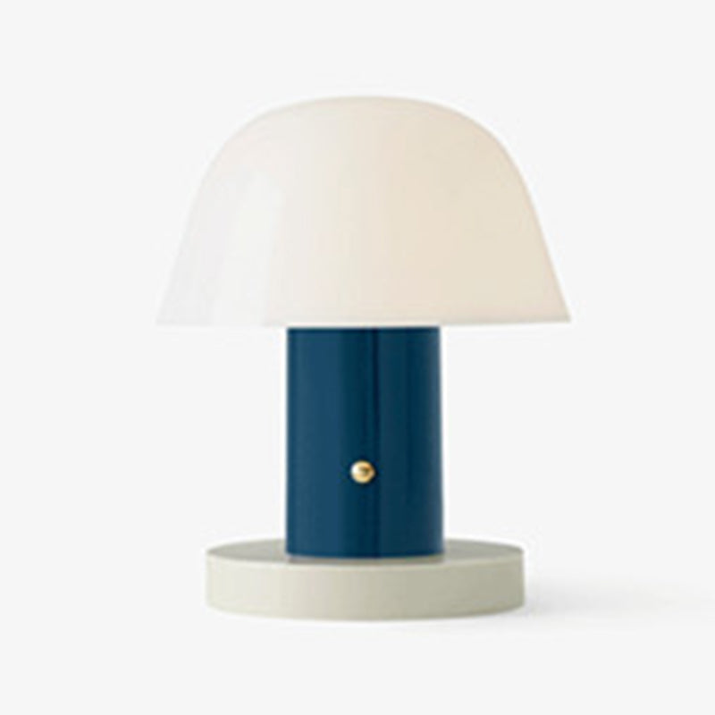 Lampada da tavolo moderna in stile minimalista a cupola Lampada da tavolo in vetro a 1 luce per camera da letto