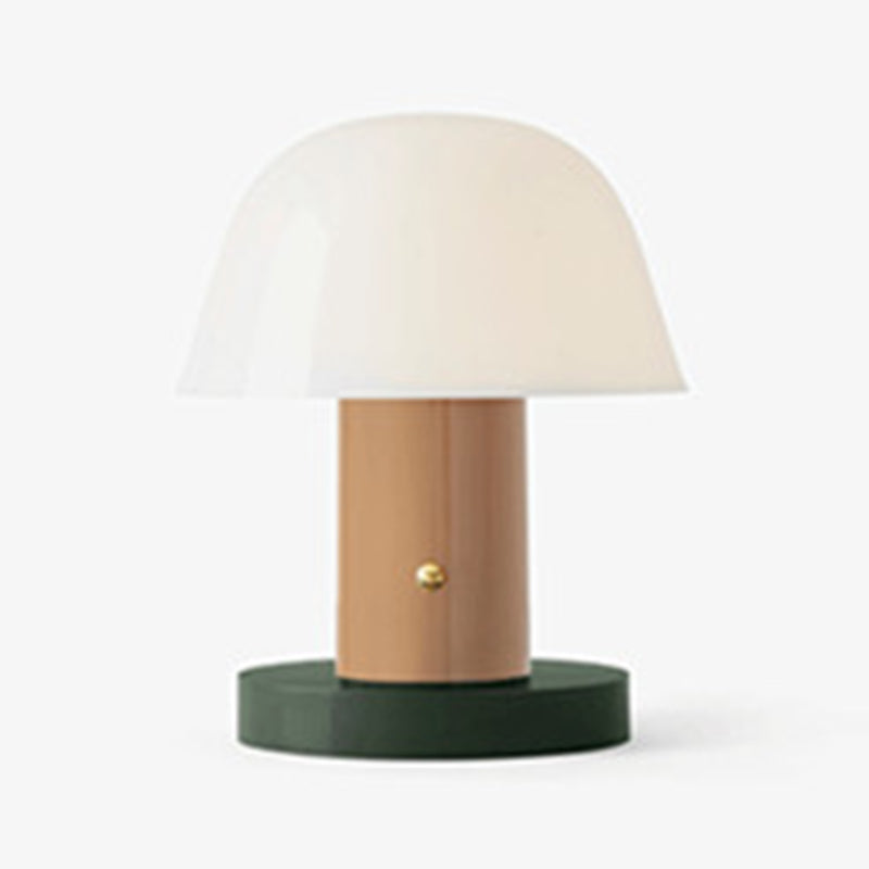 Lampada da tavolo moderna in stile minimalista a cupola Lampada da tavolo in vetro a 1 luce per camera da letto