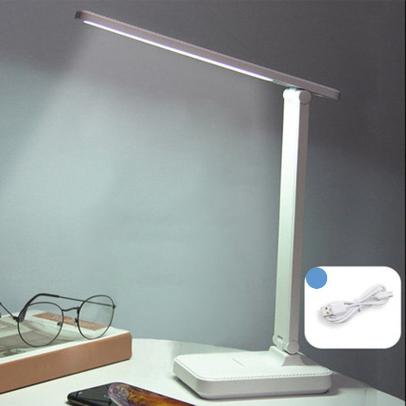 Lampada da tavolo a LED dimmerabile moderna in stile minimalista Lampada da tavolo in plastica a 1 luce per studio