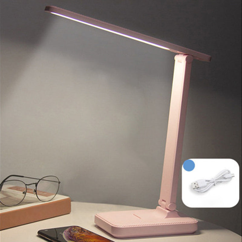 Lampada da tavolo a LED dimmerabile moderna in stile minimalista Lampada da tavolo in plastica a 1 luce per studio