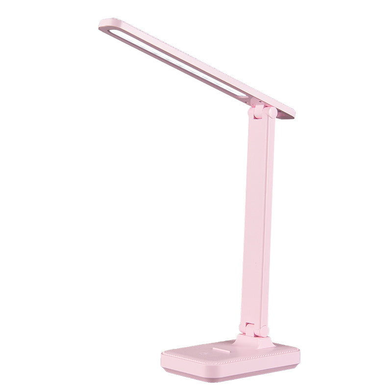 Lampada da tavolo a LED dimmerabile moderna in stile minimalista Lampada da tavolo in plastica a 1 luce per studio