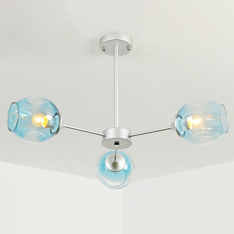 Radialglas Kronleuchterleuchte Moderne Kronleuchterlampe für Wohnzimmer