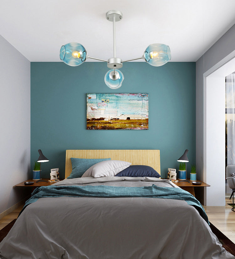 Radialglas Kronleuchterleuchte Moderne Kronleuchterlampe für Wohnzimmer