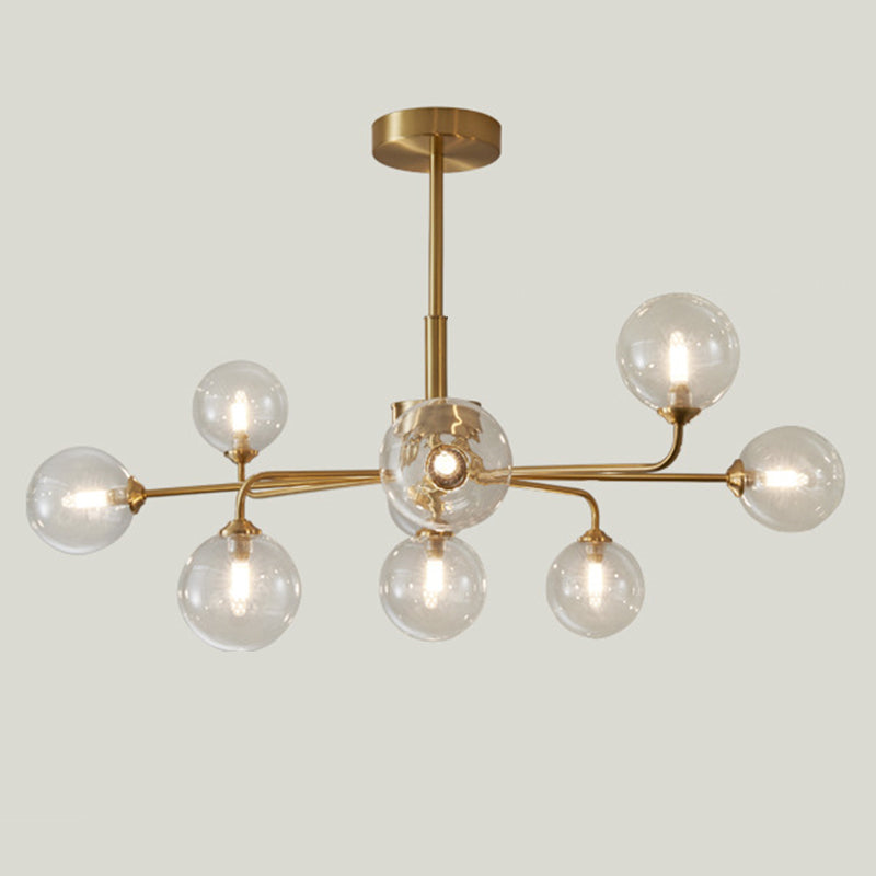 Minimalistische stijl Ronde kroonluchter verlichtingsarmatuur Glazen slaapkamer Hanglampkit