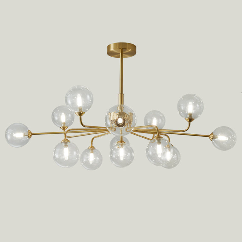 Minimalistische stijl Ronde kroonluchter verlichtingsarmatuur Glazen slaapkamer Hanglampkit