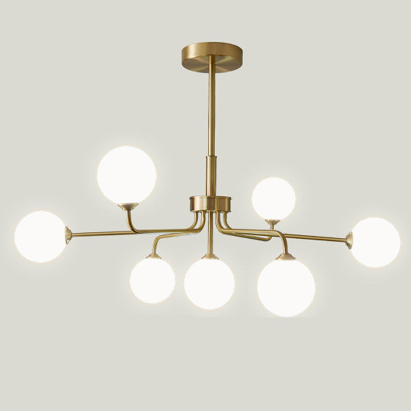 Minimalistische stijl Ronde kroonluchter verlichtingsarmatuur Glazen slaapkamer Hanglampkit