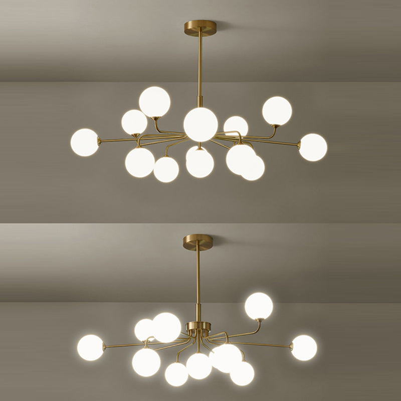 Minimalistische stijl Ronde kroonluchter verlichtingsarmatuur Glazen slaapkamer Hanglampkit