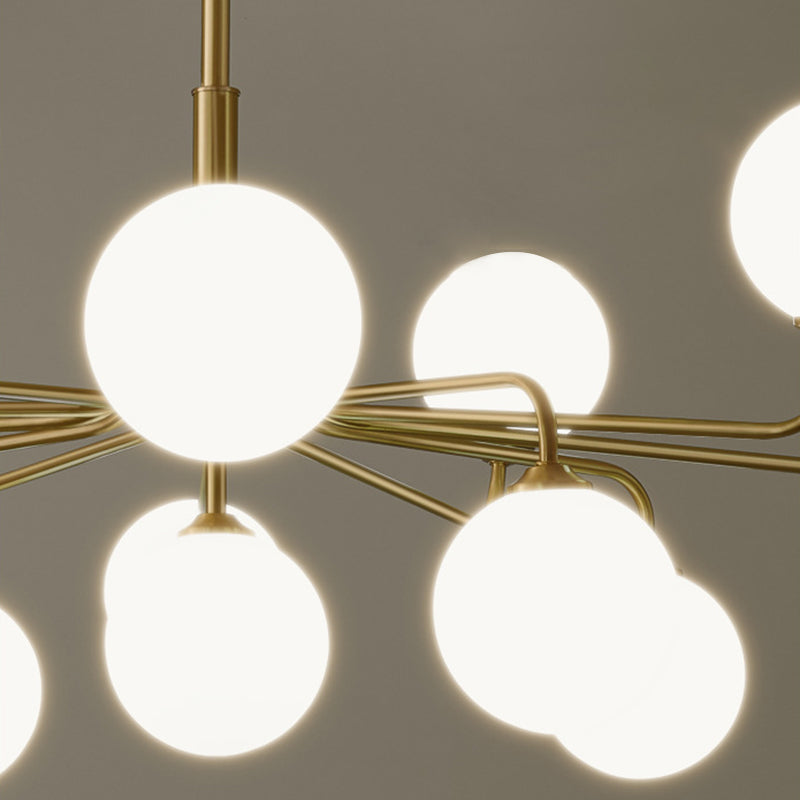 Minimalistische stijl Ronde kroonluchter verlichtingsarmatuur Glazen slaapkamer Hanglampkit