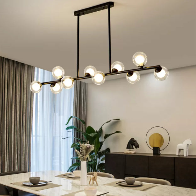 Orb Dinning Room Island Lighting Fixture Glass Contemporary-Style Island Chandelier Light