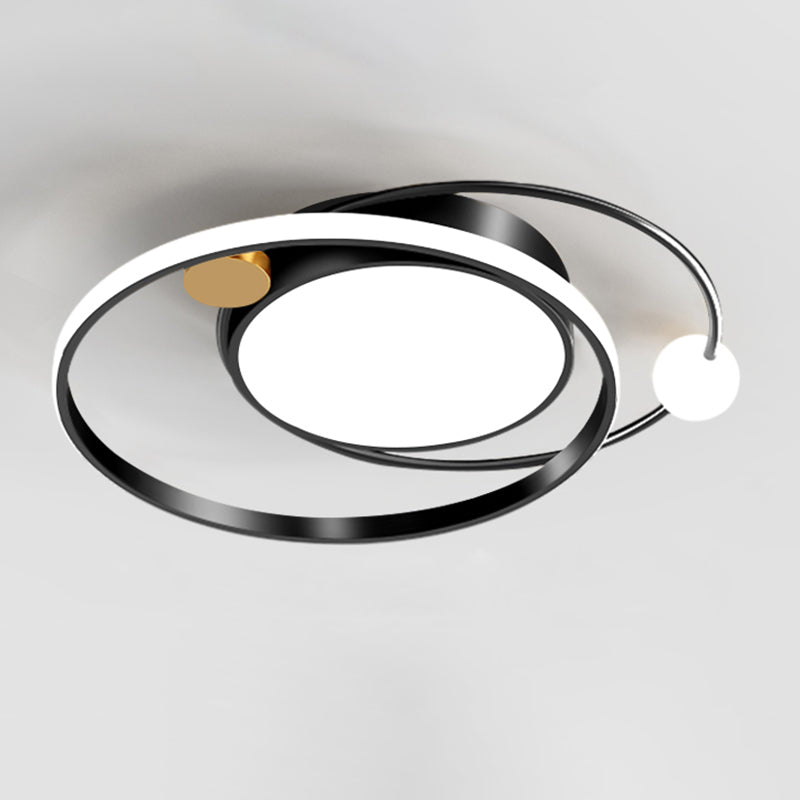 Nouveau Plafonnier LED encastré en fer moderne, forme ronde, plafonnier pour chambre à coucher,