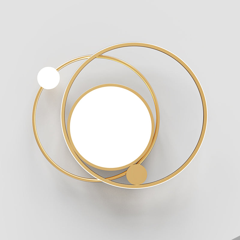 Nouveau Plafonnier LED encastré en fer moderne, forme ronde, plafonnier pour chambre à coucher,