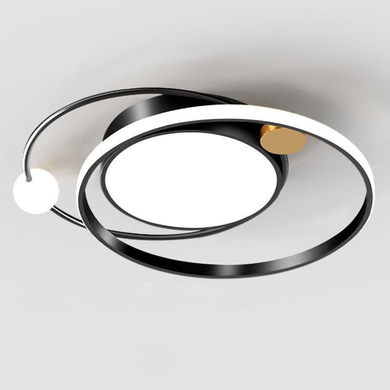 Nouveau Plafonnier LED encastré en fer moderne, forme ronde, plafonnier pour chambre à coucher,