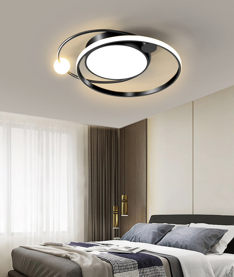 Nouveau Plafonnier LED encastré en fer moderne, forme ronde, plafonnier pour chambre à coucher,