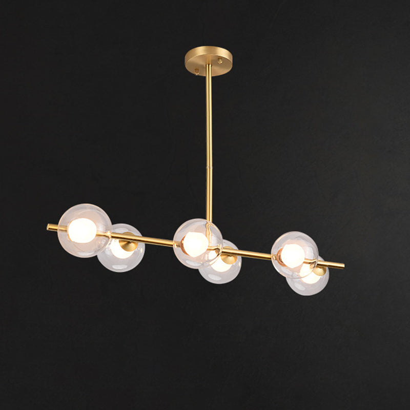 Accesorios de iluminación de Globe Island accesorios de iluminación colgante de vidrio transparente para restaurante