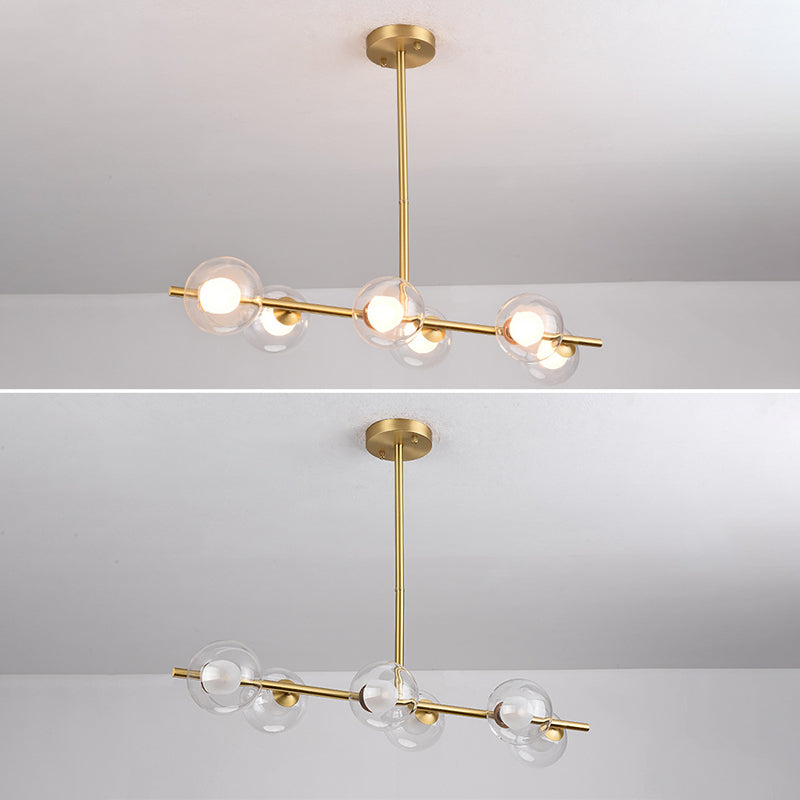 Accesorios de iluminación de Globe Island accesorios de iluminación colgante de vidrio transparente para restaurante