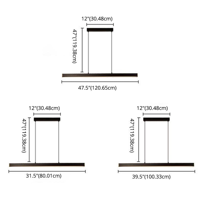 Linear Isola Lighting Acrilic Contemporary Simplicity Fishings a sospensione per il ristorante