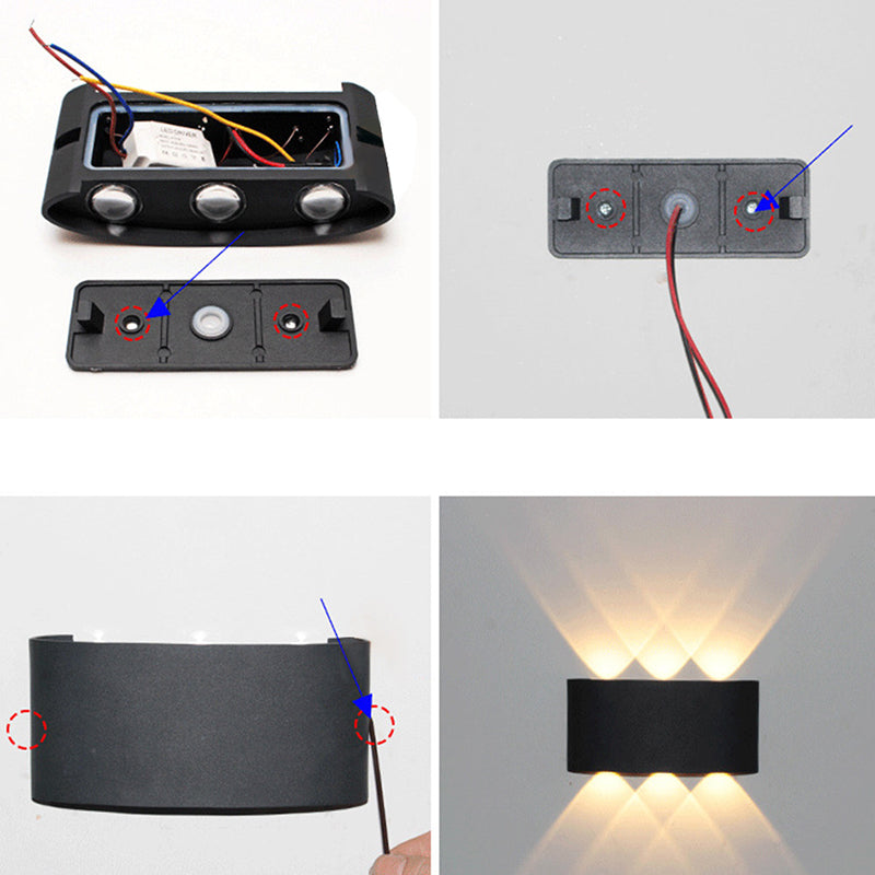 Modern Minimalist Minimalist Wall Monted Aiblowture Metal Wall Lights per soggiorno