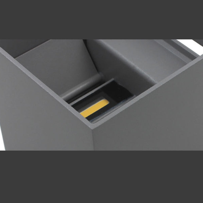 Moderne minimalistische stijl vierkante wand gemonteerd verlichtingsbeveiliging metalen 2 lichten wandlampen