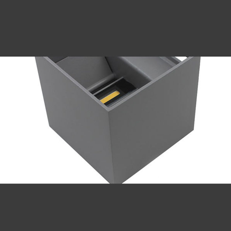 Moderne minimalistische stijl vierkante wand gemonteerd verlichtingsbeveiliging metalen 2 lichten wandlampen