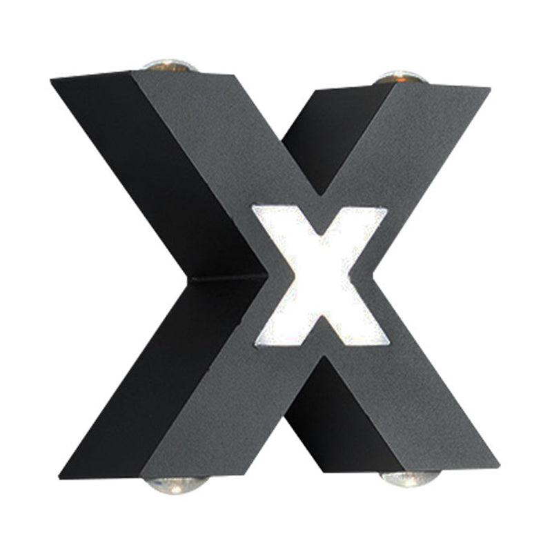 Modern Minimalist Style X-shaded Wall Mounted Light Fixture Metal 4 Lights Wall Lamps